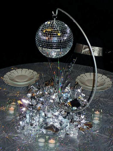 disco themed centerpieces