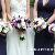 Wedding bouquets of purple and white