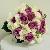 Bridal Bouquet - White Hydrangea, white Roses, purple roses and seed Euculyptus