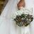 Brooch bouquet with white stock collar